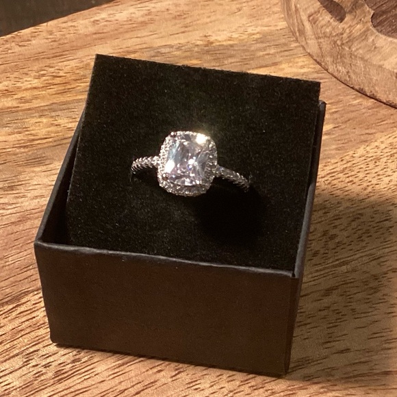 Sterling Stamped 925 CZ promise Ring - Picture 2 of 5